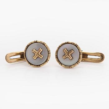 Paidannapit, helmiästä, 14K kultaa.