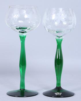 VITVINSGLAS, 12 st, Kosta, 1900-tal.