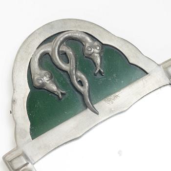 Spegellampetter, ett par, tenn, Swedish Grace, 1920/30-tal.