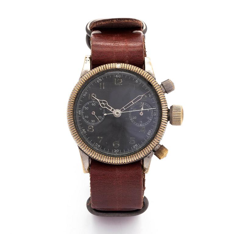 Tutima Glashütte, “WWII Pilot's watch”, kronografi, rannekello, 39 mm.