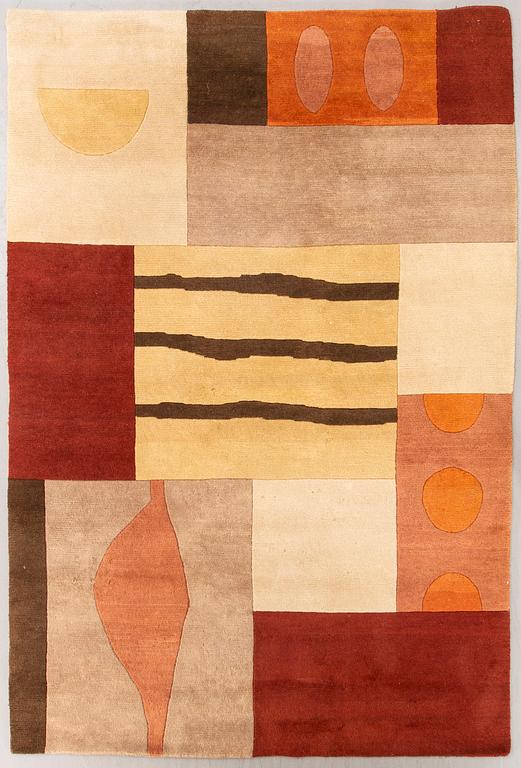 Linda Sjunnesson, matta tufftad 1900-talets slut, 283x203 cm.