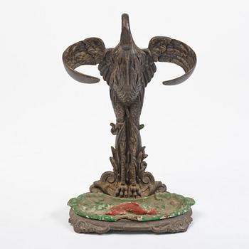 A French cast-iron umbrella stand, late 19th century.