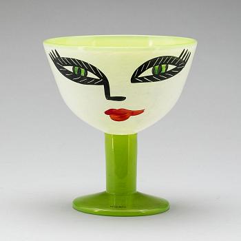 SKÅL, glas, Ulrica Hydman-Vallien. Artist coll. Kosta Boda. Signerad.