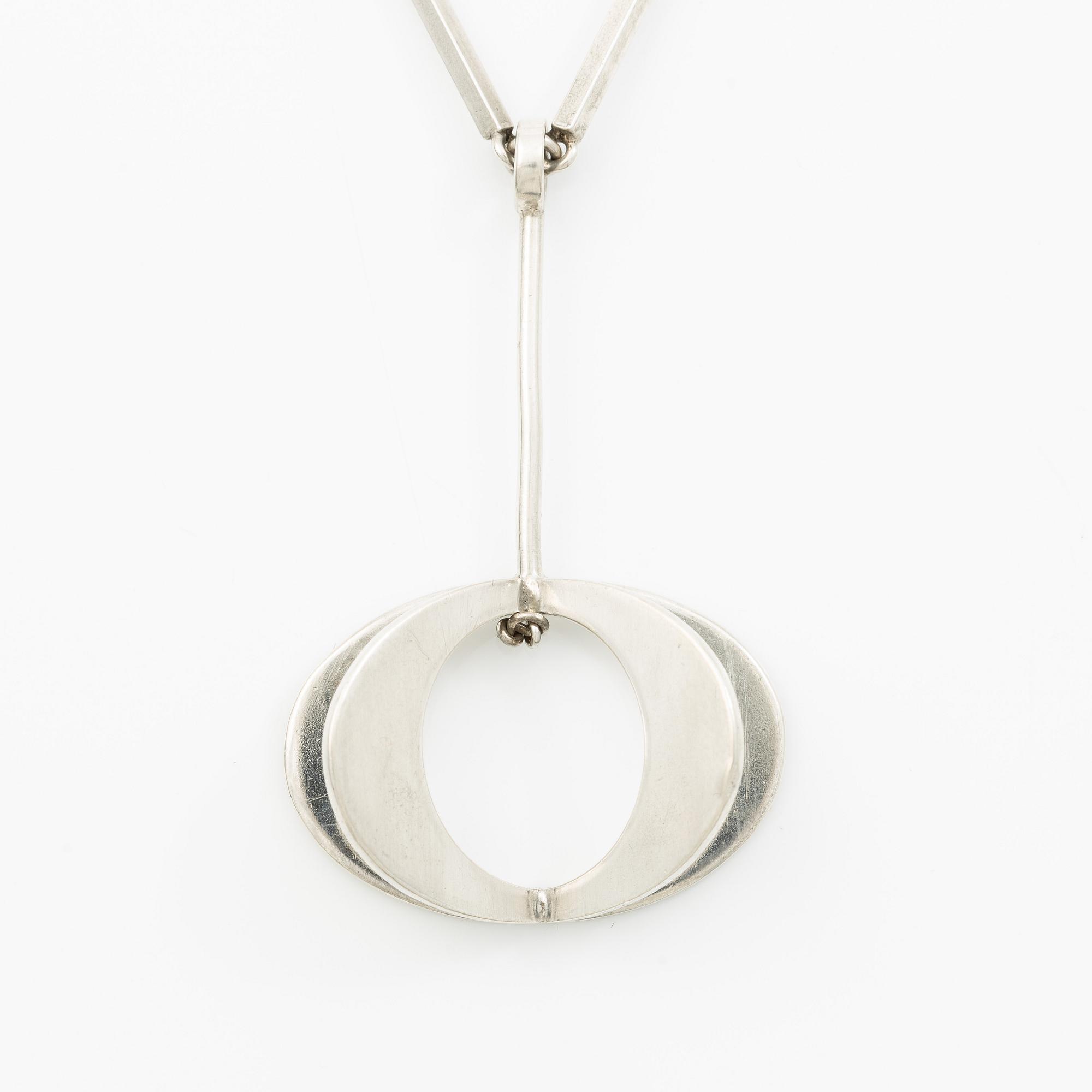 Kedja, Rey Urban med hänge, Thrersia Hvorslev för Alton, silver.