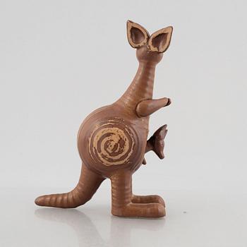 Lisa Larson, a stoneware figurine in two parts, 'Känguru', Gustavsberg, in production 1966-1979.