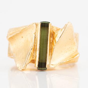Lapponia ring, 18K gold with tourmaline, Finland.