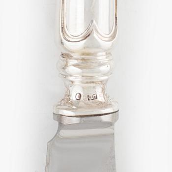 Bestickservis, 24 delar, silver, modell "Gammal fransk", A.G. Dufva, Stockholm, bl.a. 1921.