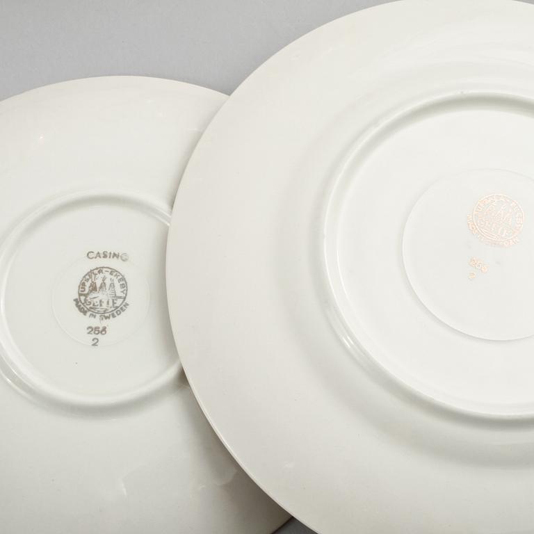 TESERVIS, 27 delar, flintgods, "Casino", Gefle, 1900-talets andra kvartal.