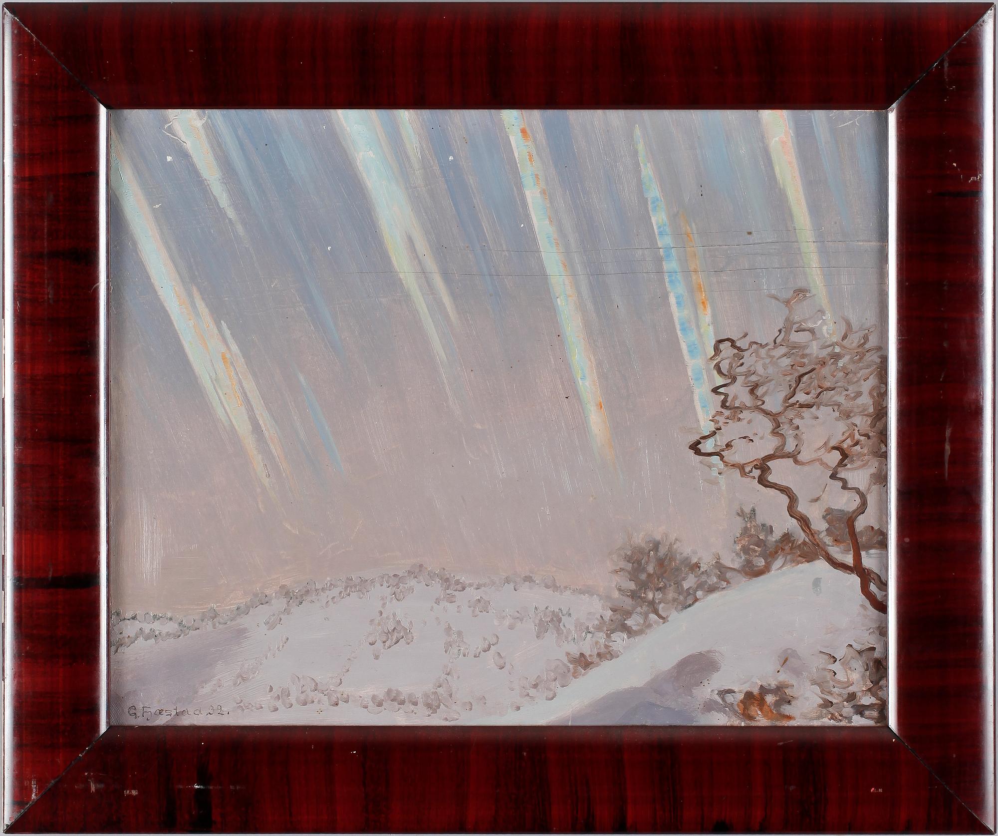 GUSTAF FJAESTAD, olja på pannå, sign o dat 32.