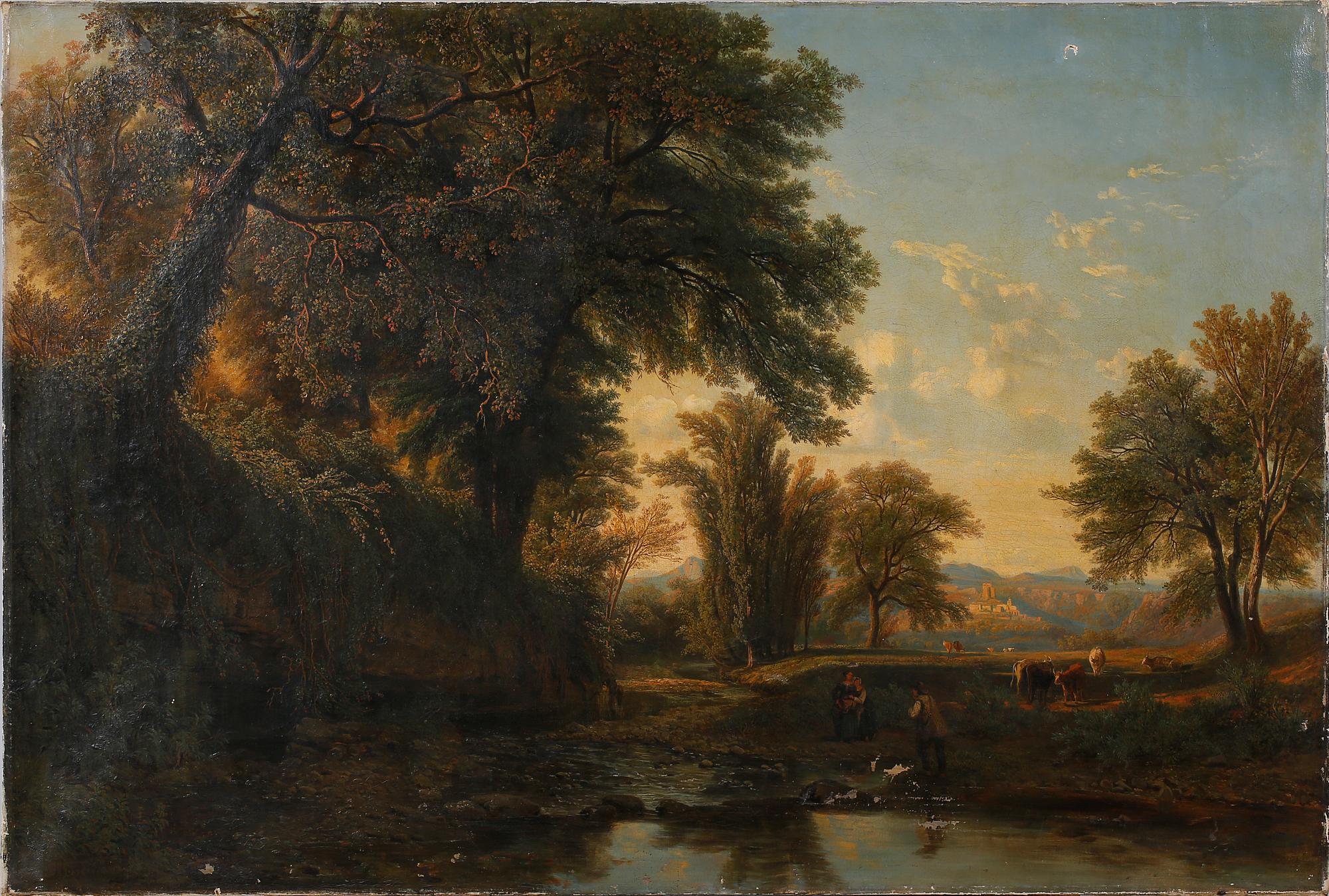 EDOUARD JEAN MARIE HOSTEIN, olja på duk, signerad och daterad Paris 1863.