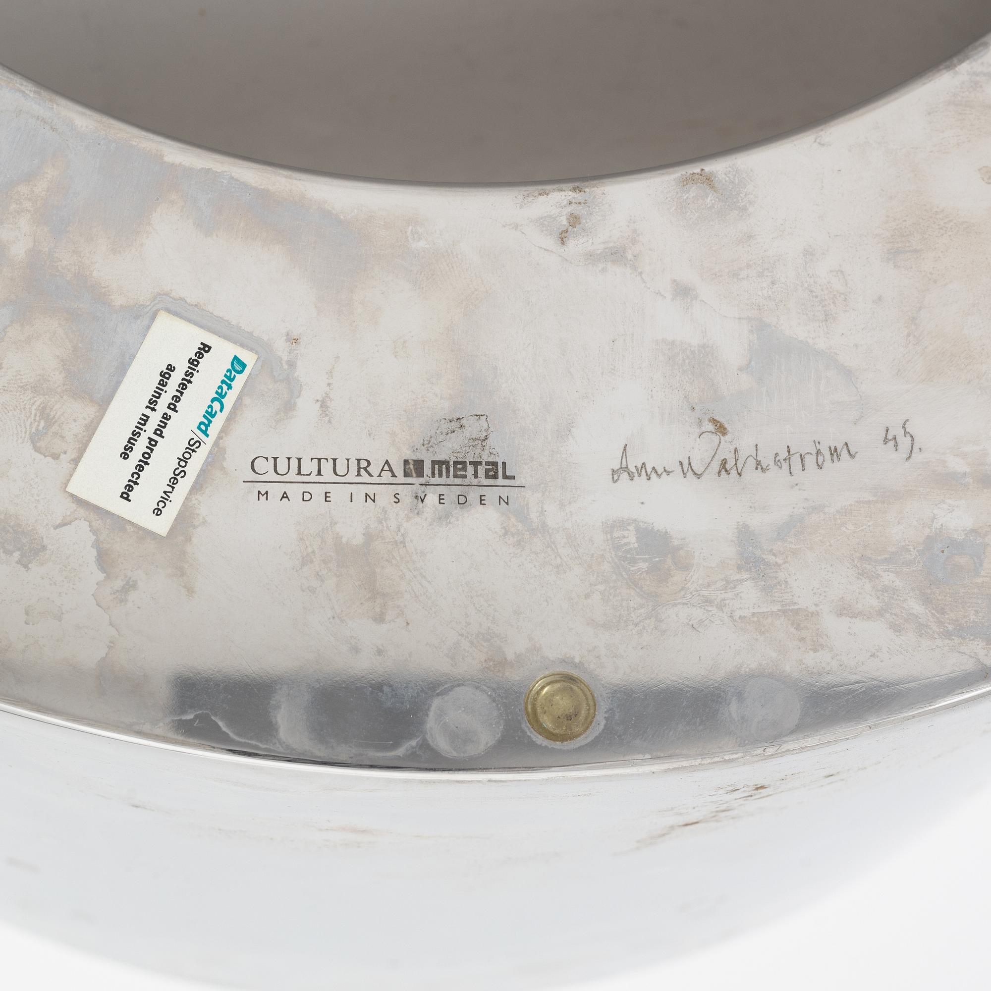 Ann Wåhlström, a vase, Cultura Metal, Sweden.