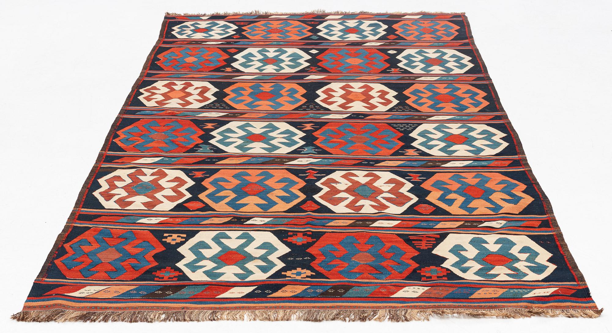 An antique Shahsavan kilim, ca 300 x 161 cm.
