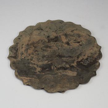 A large bronze mirror, China, Qingdynasty (1664-1912).