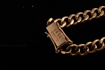 A CHAIN, "curb" 18K gold. Finland 1998 hand crafted. Length 80 cm, weight 57,6 g.