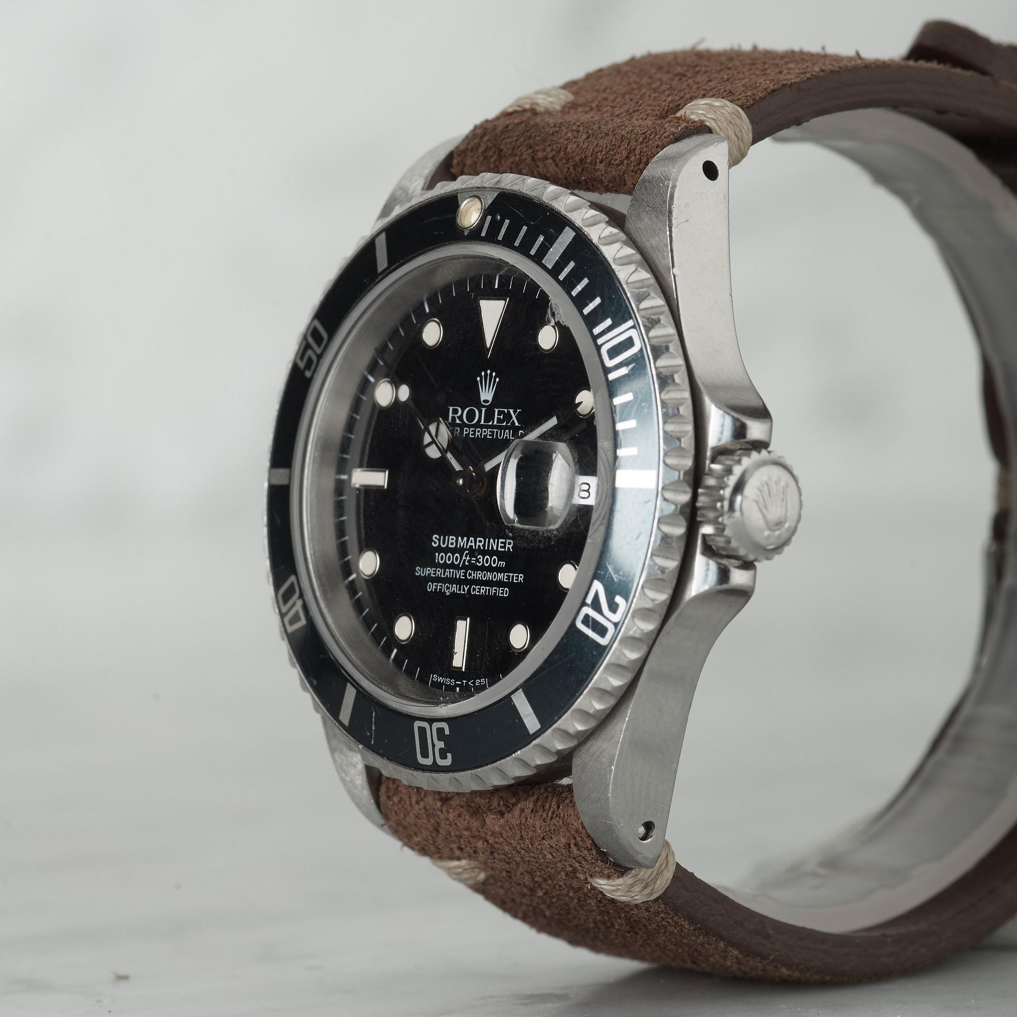 ROLEX, Oyster Perpetual, Submariner (1000ft=330m, SWISS-T< 25), wristwatch, 40 mm,