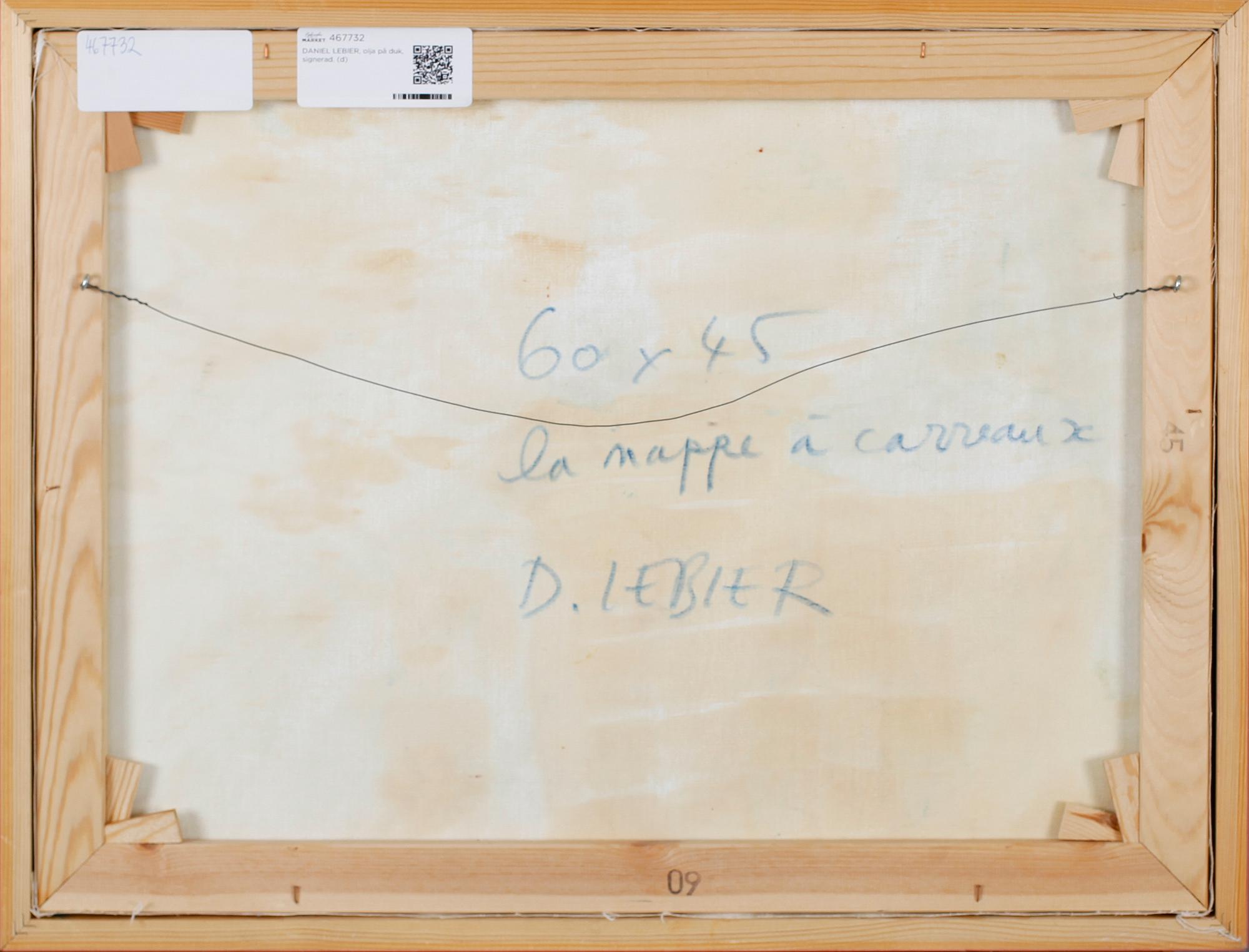 DANIEL LEBIER, olja på duk, signerad.