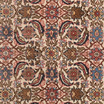 Semi-antique oriental rug, approximately 360x294 cm.