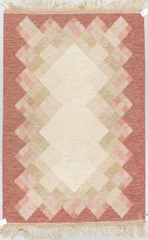 Carpet, flat weave, ca 203 x 136 cm, signed S.