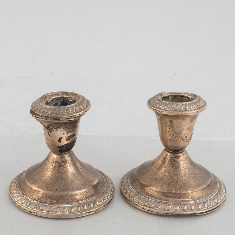 Two pairs of silver candlesticks, including GAB, Sweden, 1961.