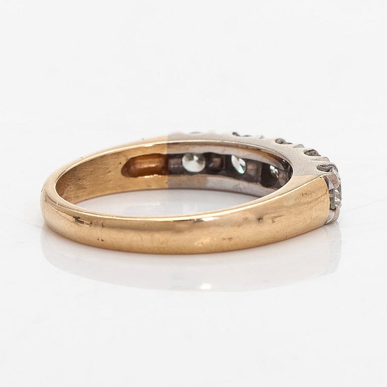 Sormus, briljanttihiotut timantit noin 1.00 ct yhteensä, 18K kultaa, Suomi 1996.
