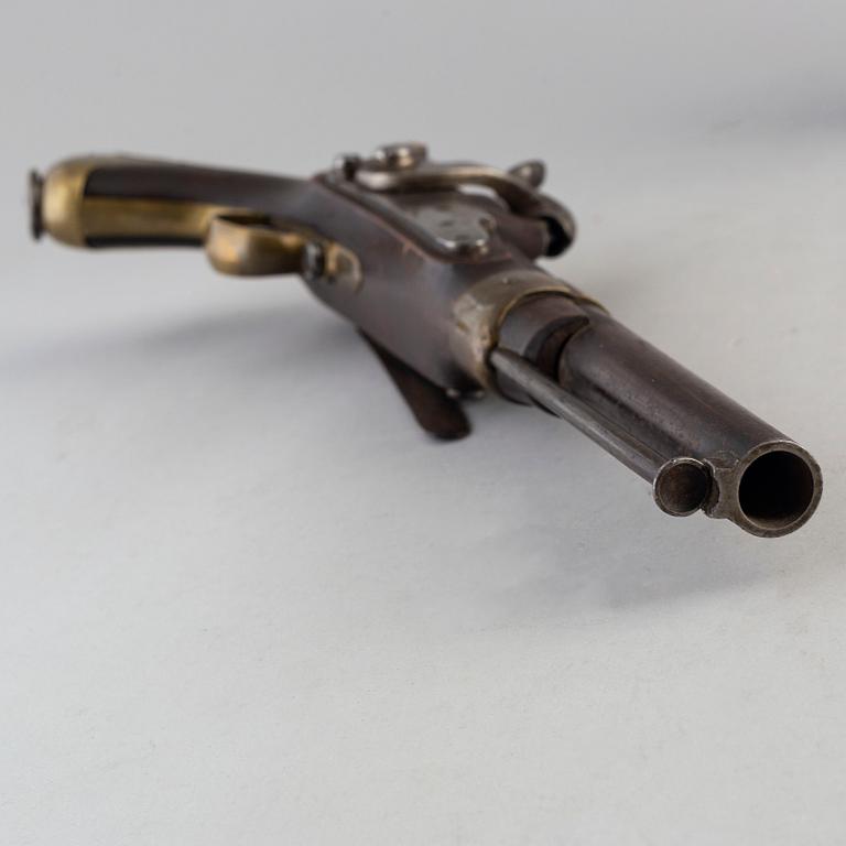 A Swedish percussion pistol 1845 navy pattern.