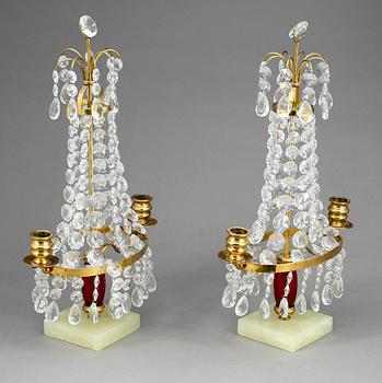 BORDSLYSTRAR, ett par, gustaviansk stil. 1900-tal.