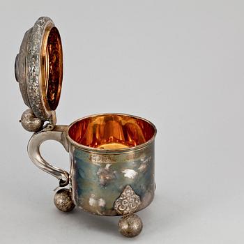 DRYCKESKANNA, silver, GAB, 1900-tal.