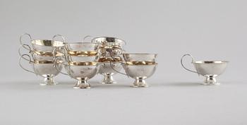 PUNSCHKOPPAR, 12 st, silver, Ceson, Göteborg 1965 - 1971.