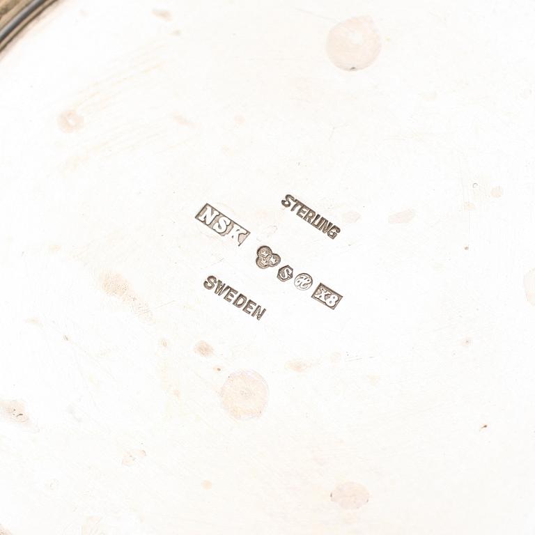 KAFFESERVIS, 3 delar, silver, NSK, 1948. Vikt ca 938 gram.