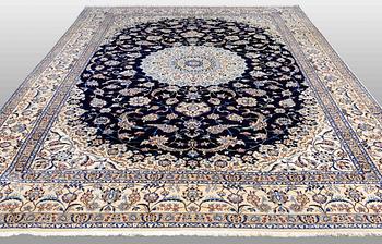 A CARPET, Nain, part silk , so called 9 LAA, ca 430 x 300 cm.