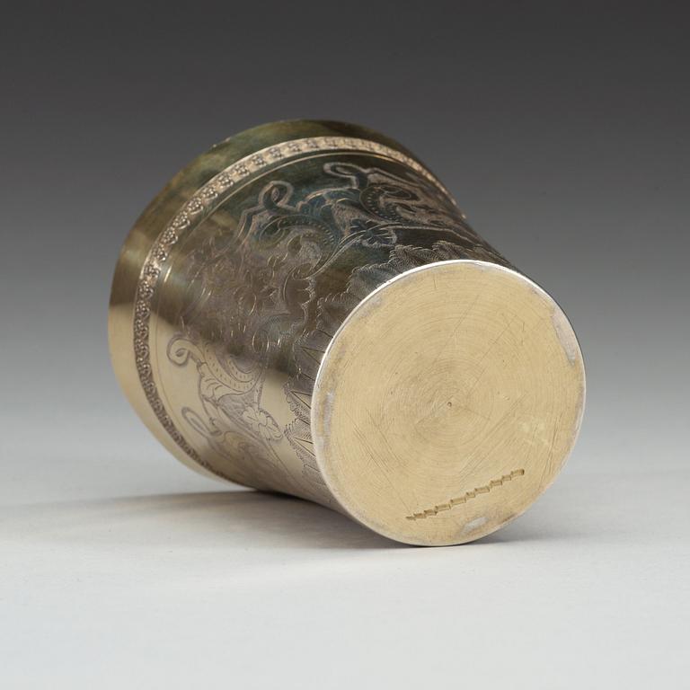 A Turkish silver-gilt beaker, c. 1900.