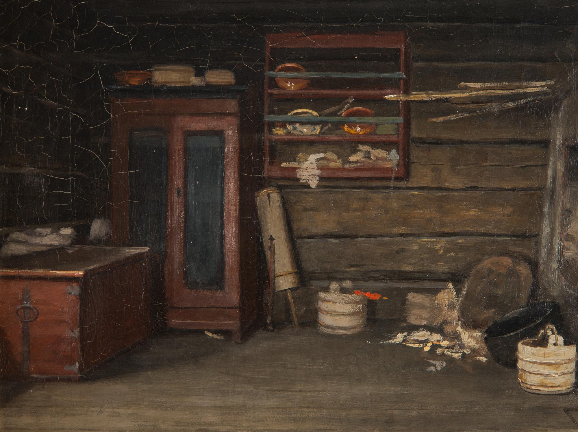 Arvid Liljelund, Cottage interior from Säkylä.