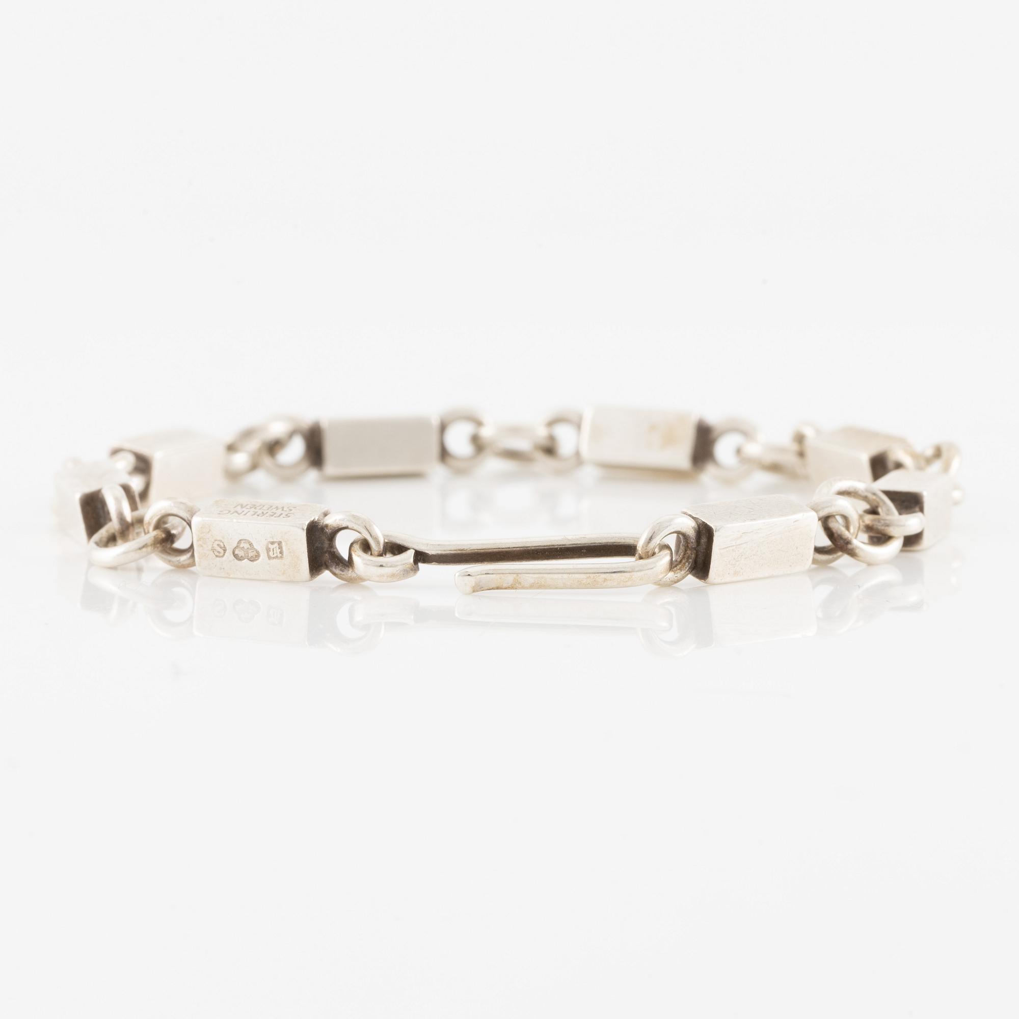 Wiwen Nilsson, armband, silver, Lund 1956.