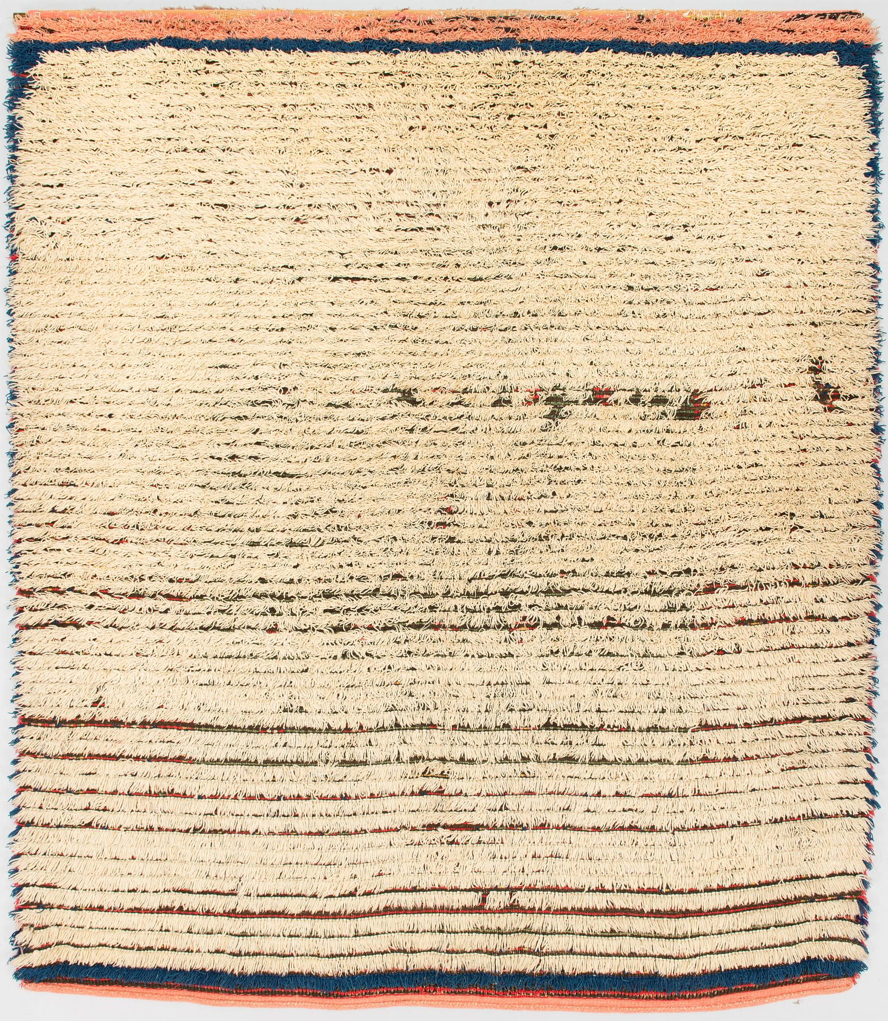 A 1800/1900 Finnish long pile ryg. Circa 170x145 cm.