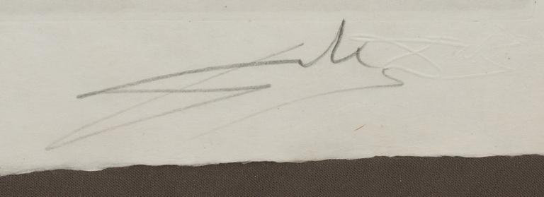 SALVADOR DALÍ, drypoint on Japan paper, signed and numbered.