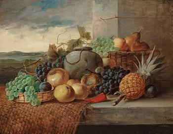 James Poulton, Still life with fruits.