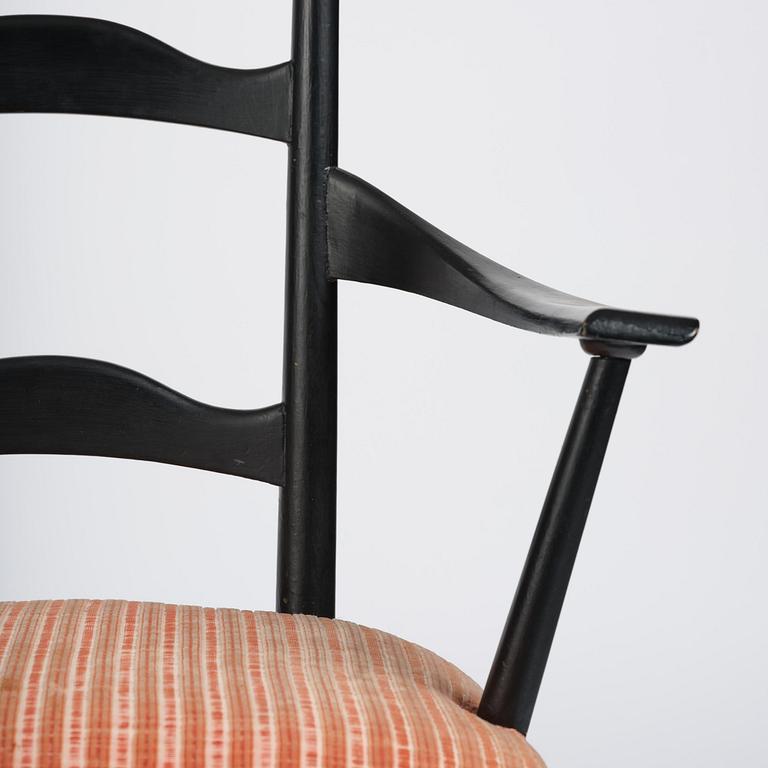 Uno Åhrén, a set of eight Swedish Grace dining chairs, 1920s.