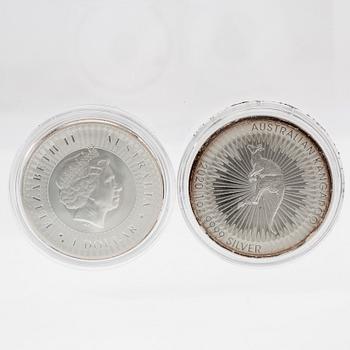 14 pcs 1oz coins 999 silver.