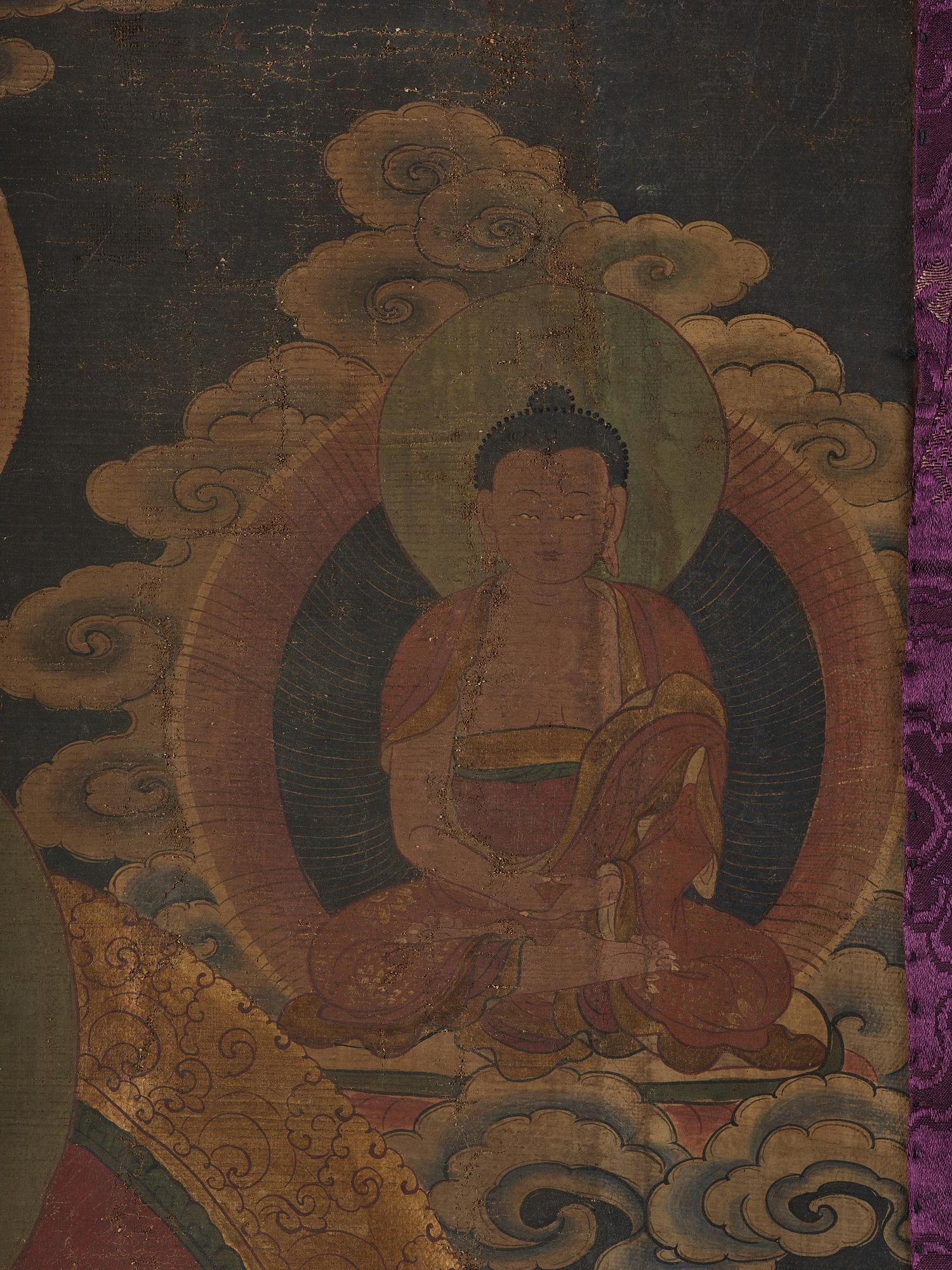 Thangka, Medicin Buddha, Tibet, sent 1900-tal.