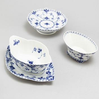 A 76-piece 'Musselmalet' porcelain dinner service from Royal Copenhagen, Denmark.