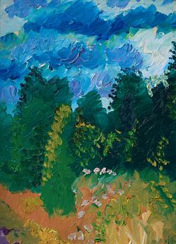 Inge Schiöler, Landscape with trees.