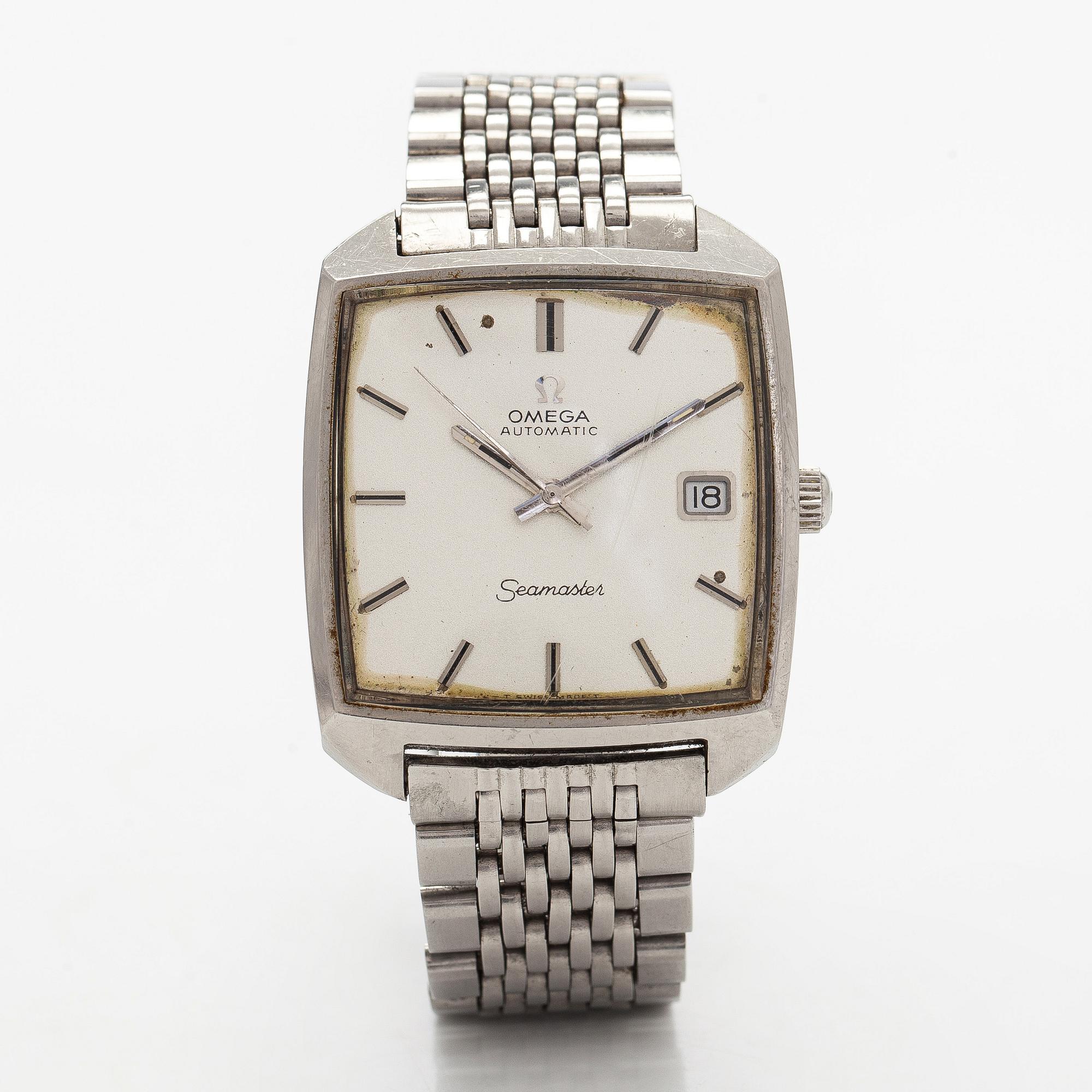 Omega Seamaster, wristwatch, 33 x 33 mm, steel, automatic, plastic crystal, circa 1970.