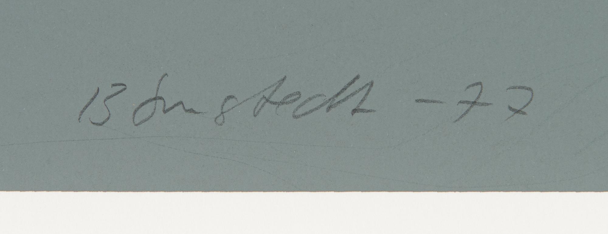 Portfolio with eleven serigraphs, signed and numbered 67/110, 1977.