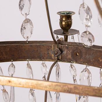 Wall lights, a pair, for three candles, 19th century, Empire style.
