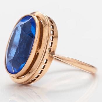 SORMUS, 14K kultaa, synteettinen kvartsi.