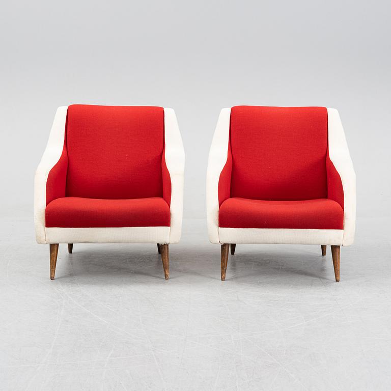 A pair of lounge chairs attributed to Gio Ponti, possibly for Cassina.
