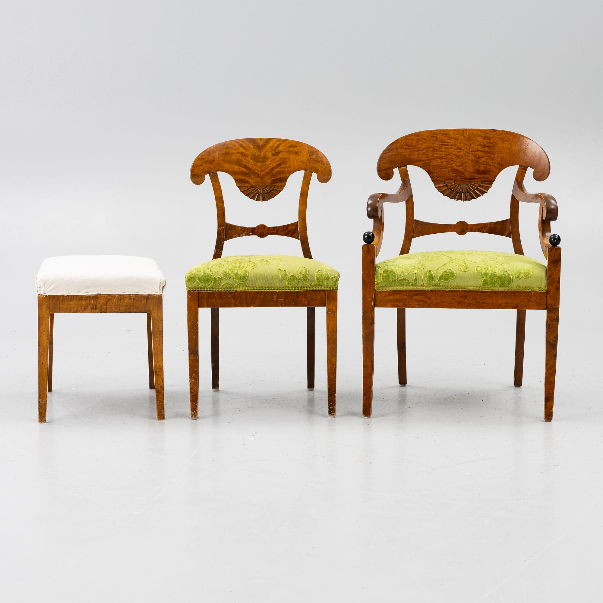 Empire style Salon group, early 20th century, (7 pieces).