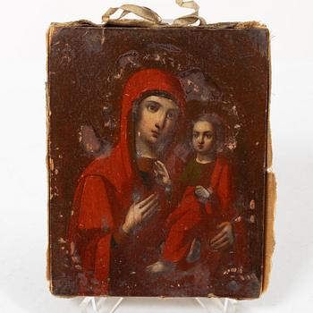Icon with a silver oklad, Moscow, Russia, 1871.
