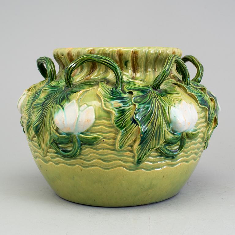 A pottery flower pot by Höganäs.