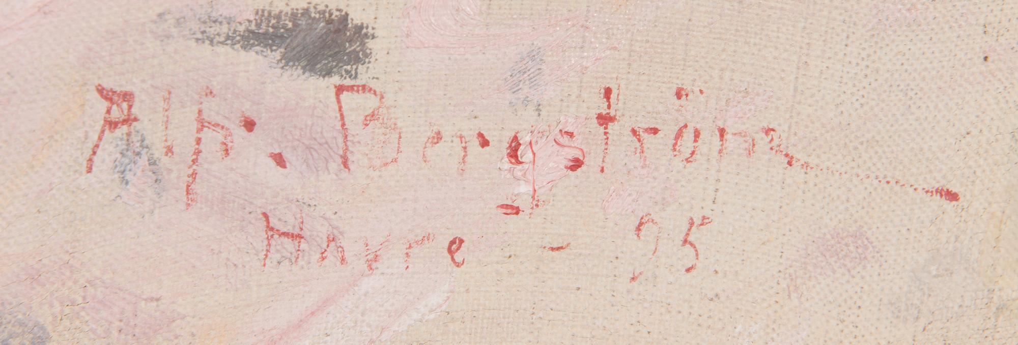 Alfred Bergström, öljy kankaalle, signeerattu.